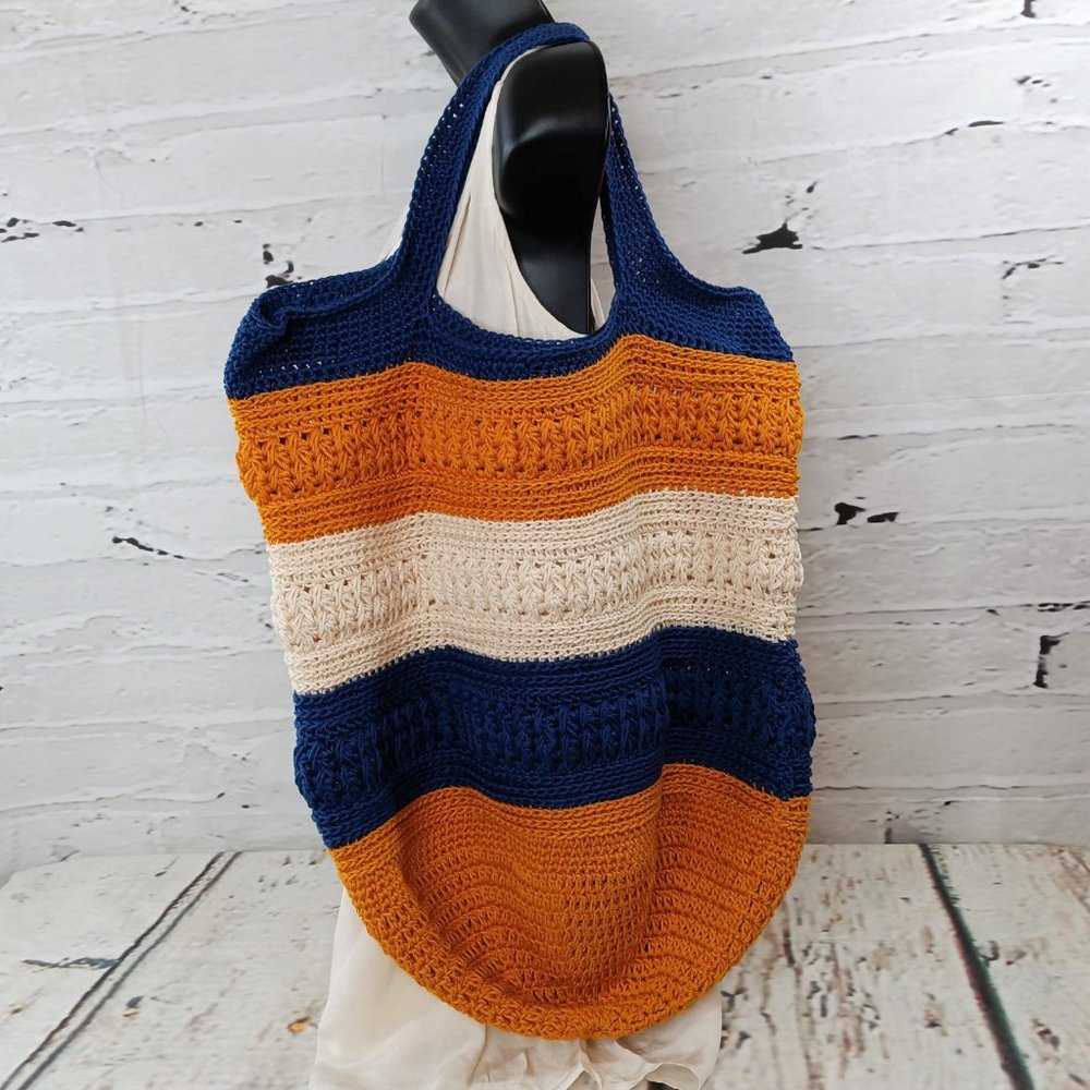 Duncan Street Designs On Trend Crocheted Slouchy Market Bag - Picture 2 of 6